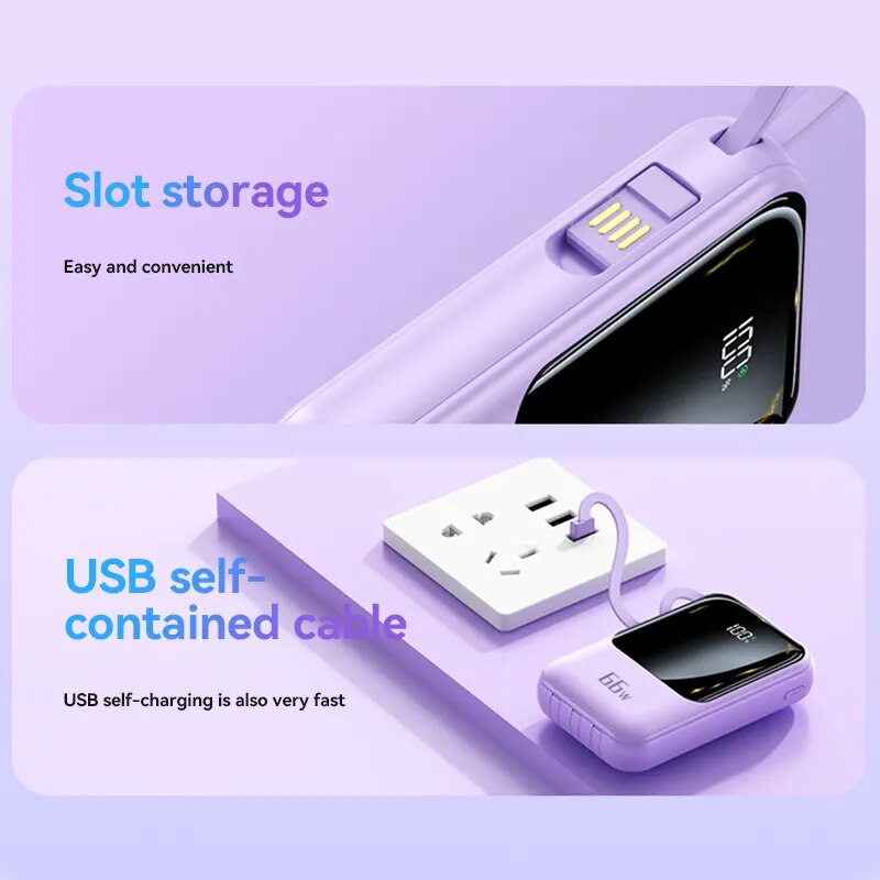 New 20000mAh Power Bank 66W Super Fast Charging For All Phones