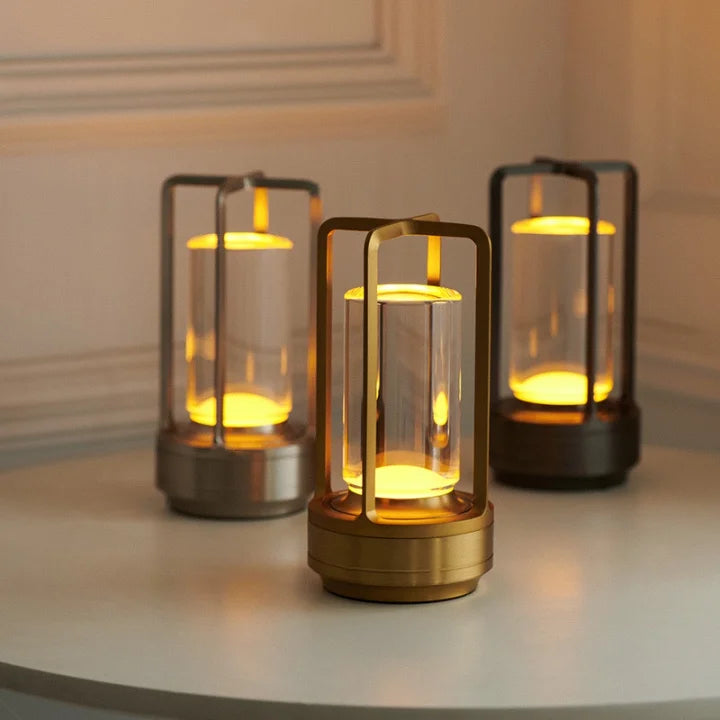 Metal Lantern Crystal Table Lamp - Perfect Decorative Table Lamp, Create The Best Scene