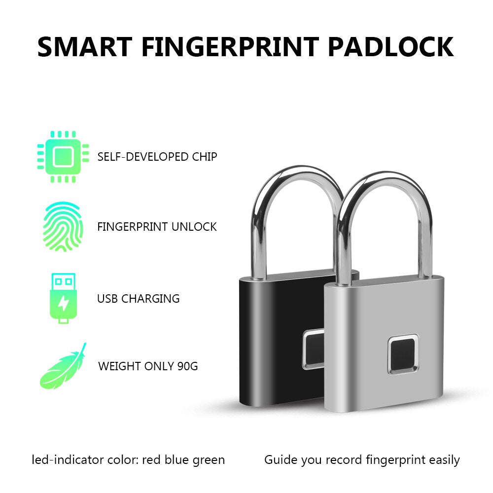 Portable Fingerprint Smart Padlock