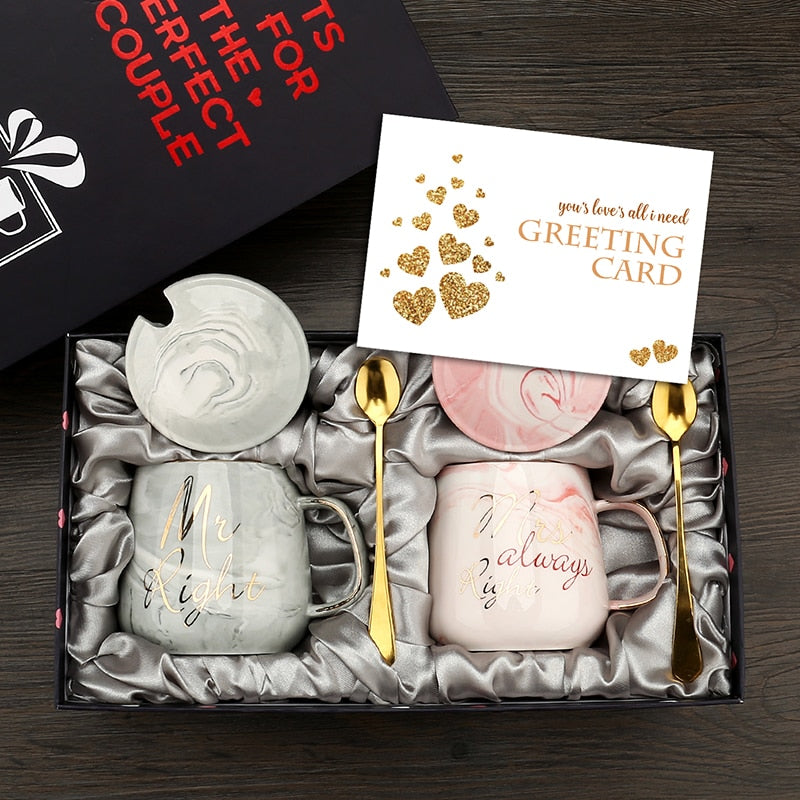 Mr and Mrs Coffee Mugs Cups Gift-Set