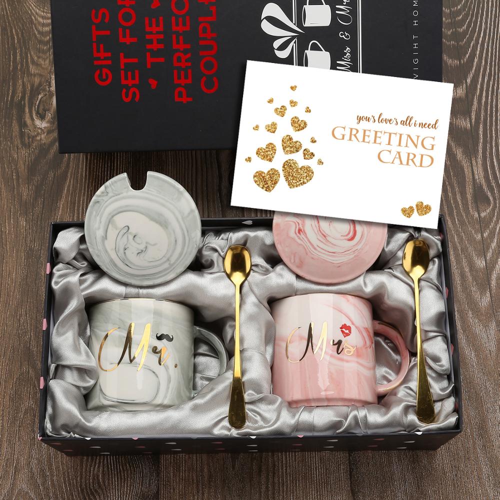 Mr and Mrs Coffee Mugs Cups Gift-Set