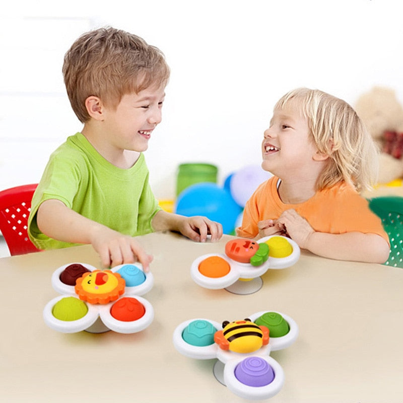 Suction Cups Spinning Top Toy For Baby