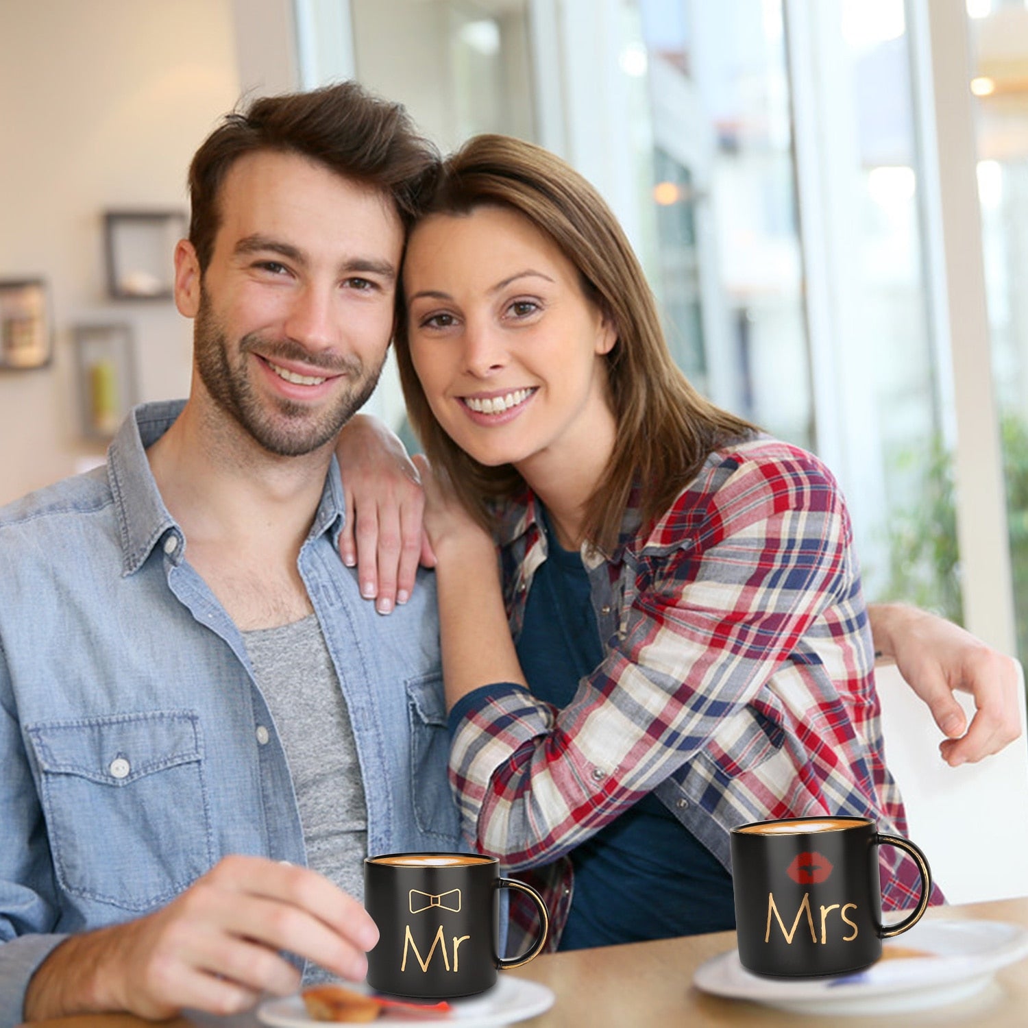 Mr and Mrs Coffee Mugs Cups Gift-Set