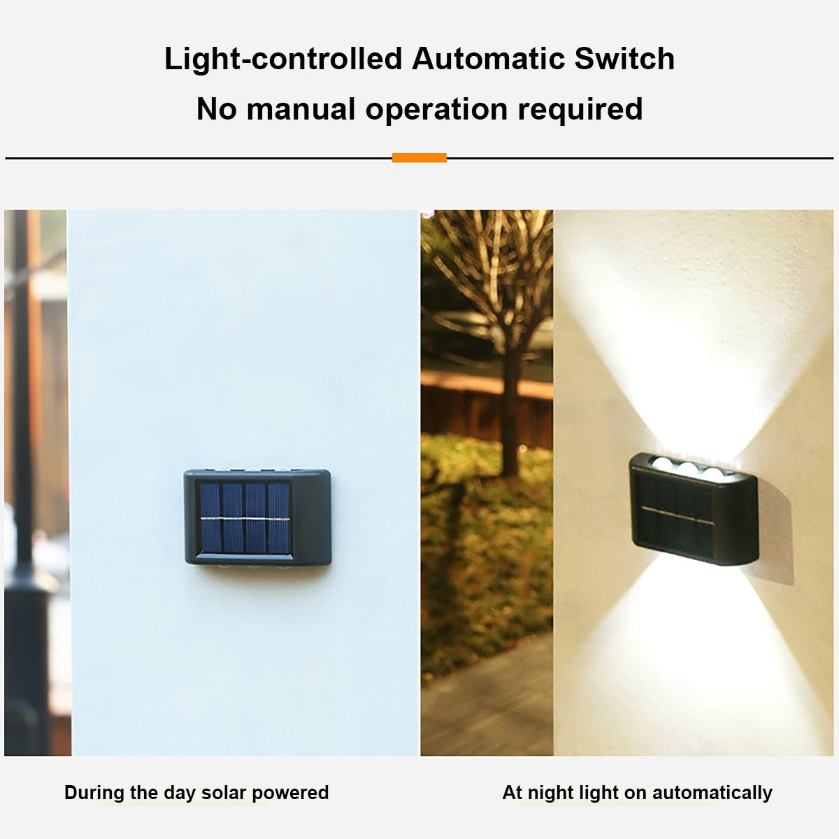 Outdoor Solar Wall Lamp Waterproof Luminous Lighting
