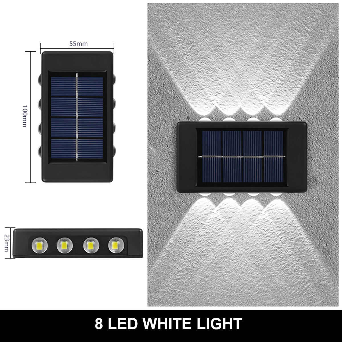 Outdoor Solar Wall Lamp Waterproof Luminous Lighting