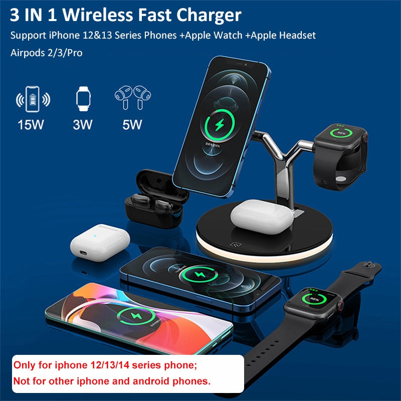 FD-Magnetic Wireless Charger With LED Lamp