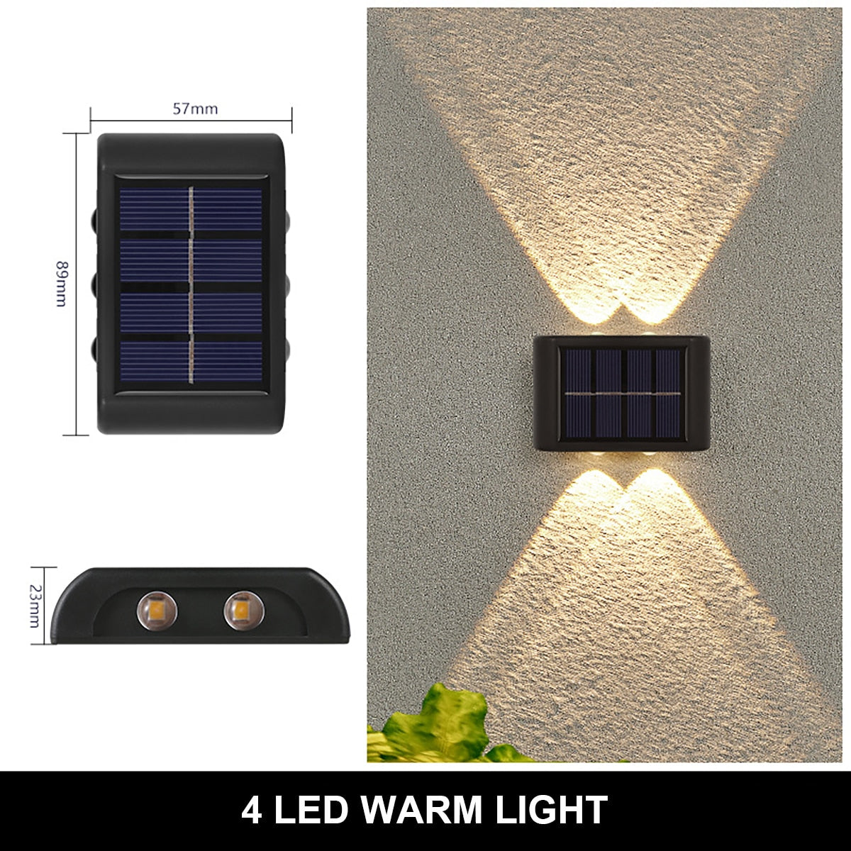 Outdoor Solar Wall Lamp Waterproof Luminous Lighting