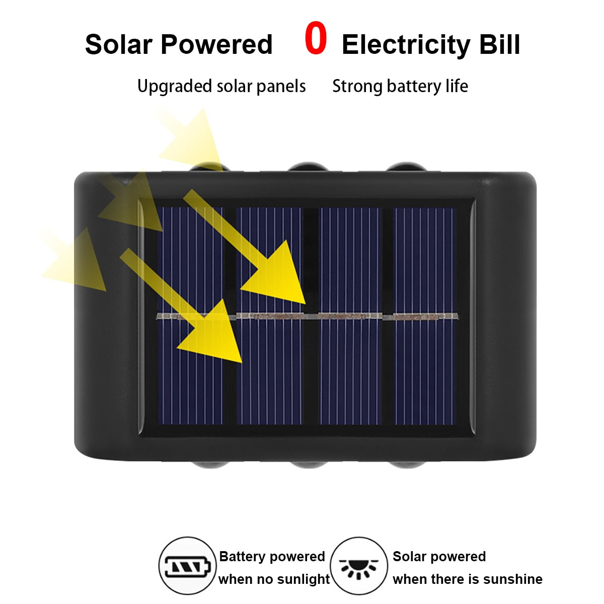 Outdoor Solar Wall Lamp Waterproof Luminous Lighting