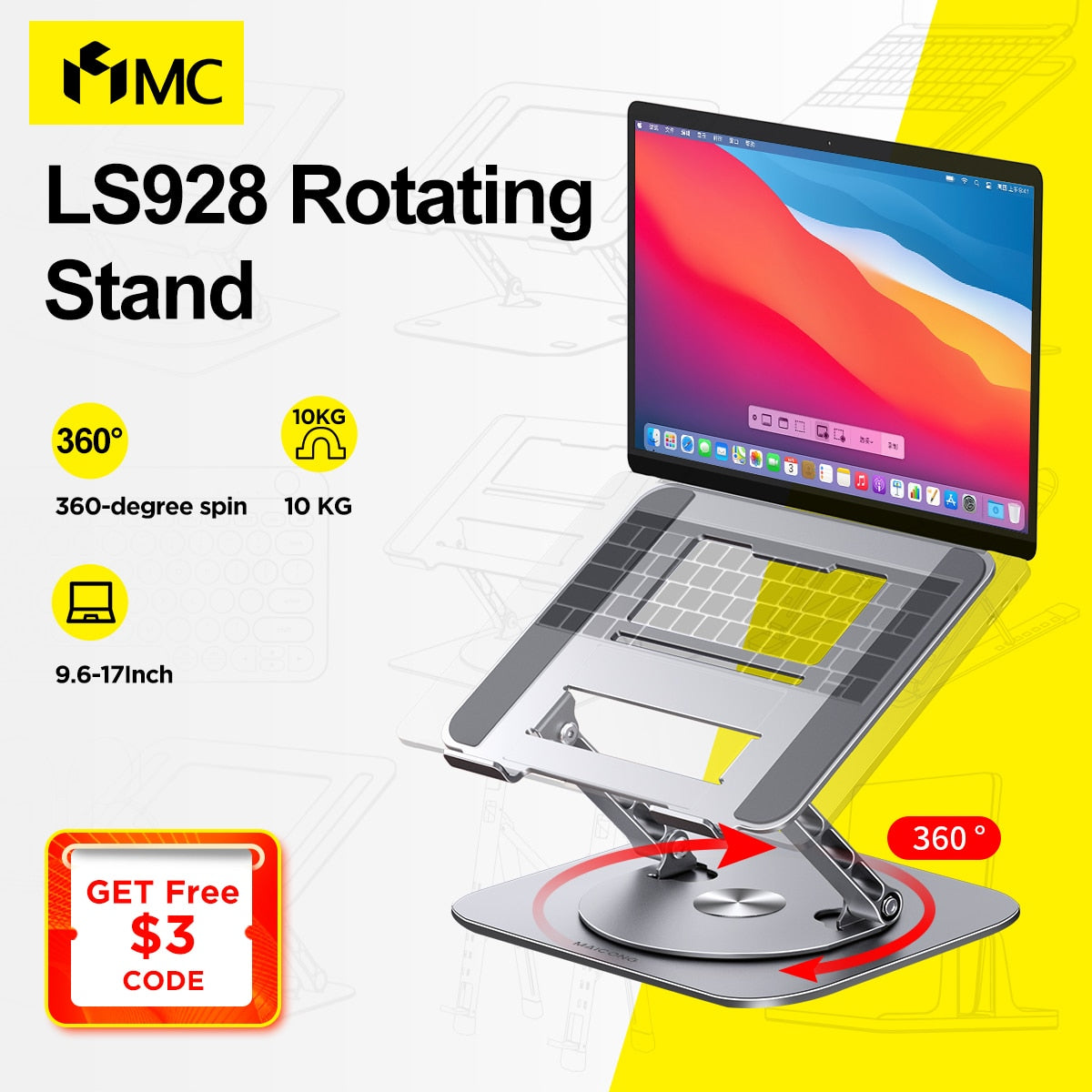 FD-Rotatable Laptop Stand 360°