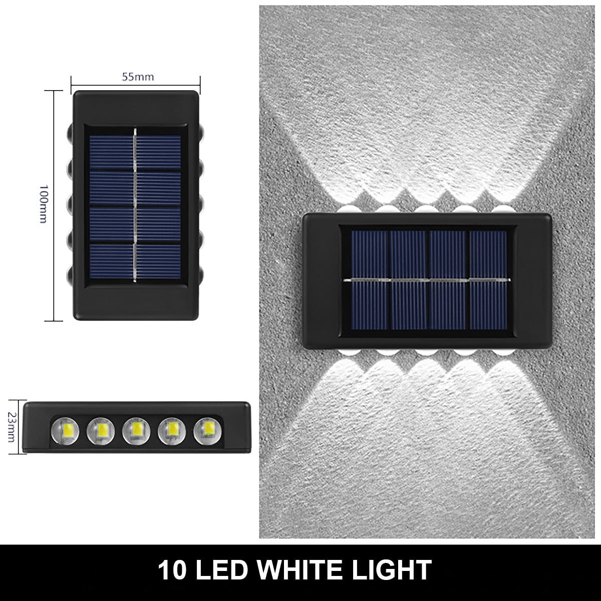 Outdoor Solar Wall Lamp Waterproof Luminous Lighting