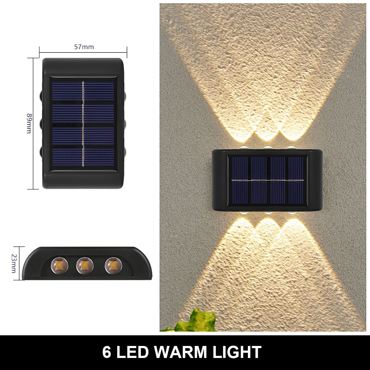 Outdoor Solar Wall Lamp Waterproof Luminous Lighting
