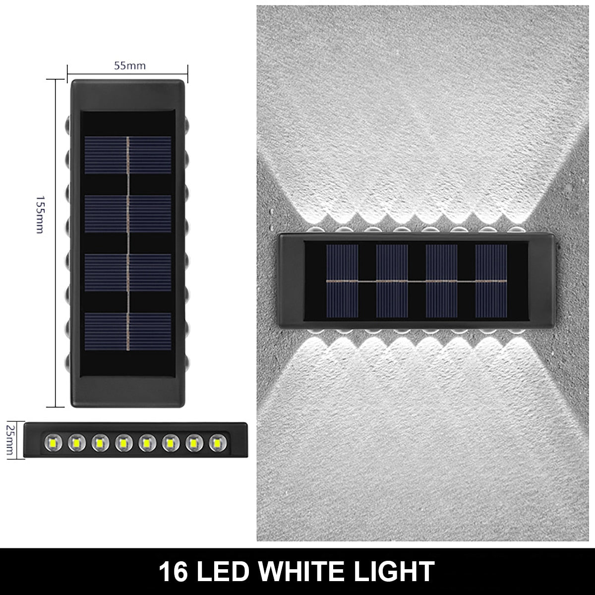 Outdoor Solar Wall Lamp Waterproof Luminous Lighting