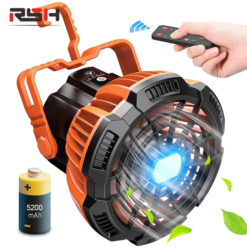 Multi function Fan Light with Power Bank Battery