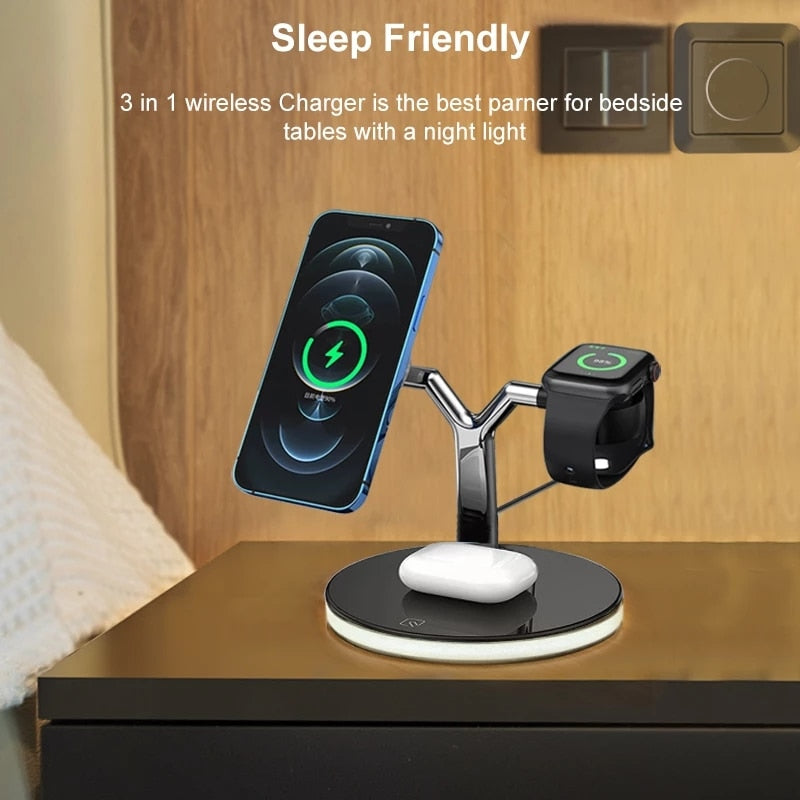 FD-Magnetic Wireless Charger With LED Lamp