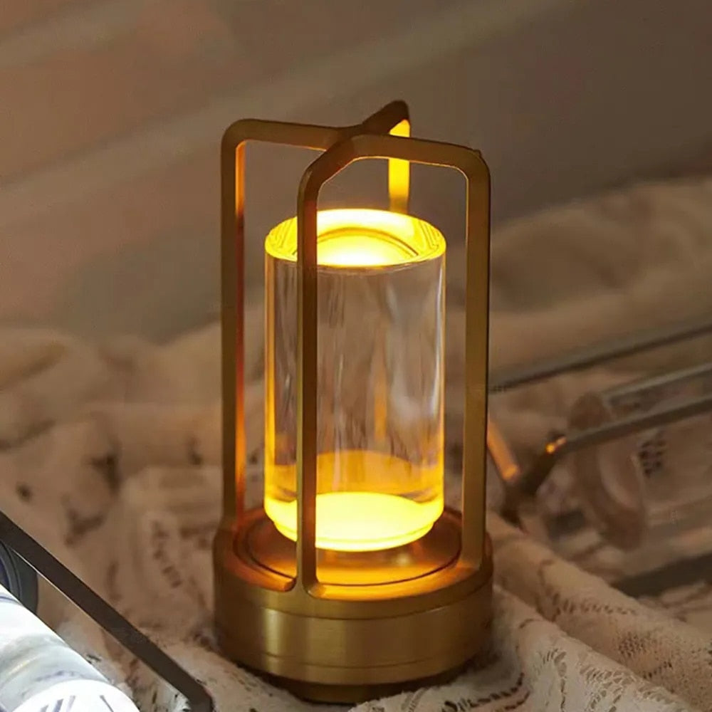 Metal Lantern Crystal Table Lamp - Perfect Decorative Table Lamp, Create The Best Scene